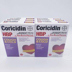 6x Pack Coricidin HBP Antihistamine Cough & cold